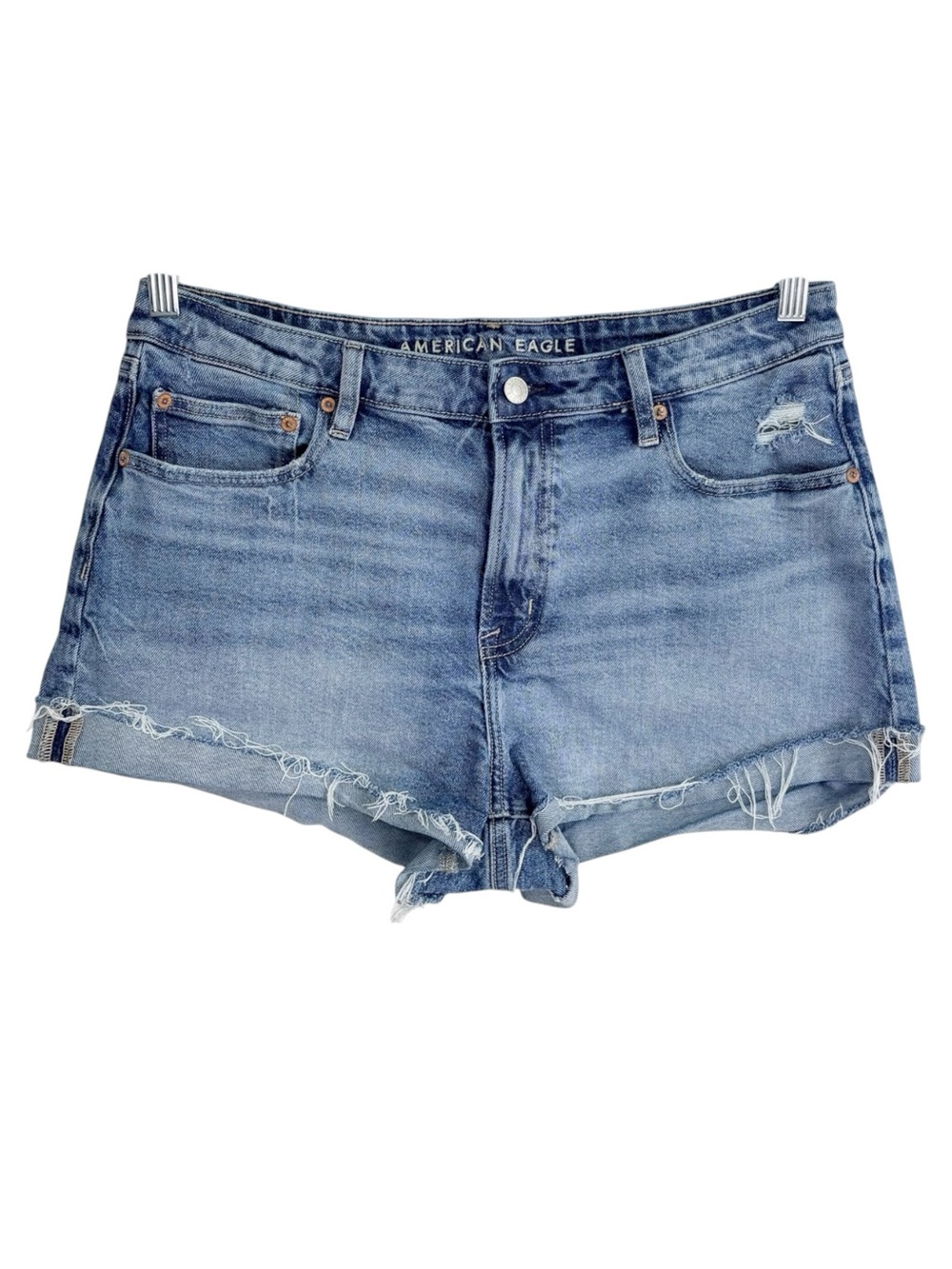 AMERICAN EAGLE Perfect Shortie High Rise Stretch Denim Jean Shorts Size 12